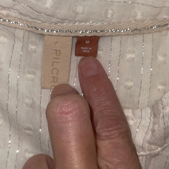 Pilcro Textured Cream Blouse - Picture 2 of 3